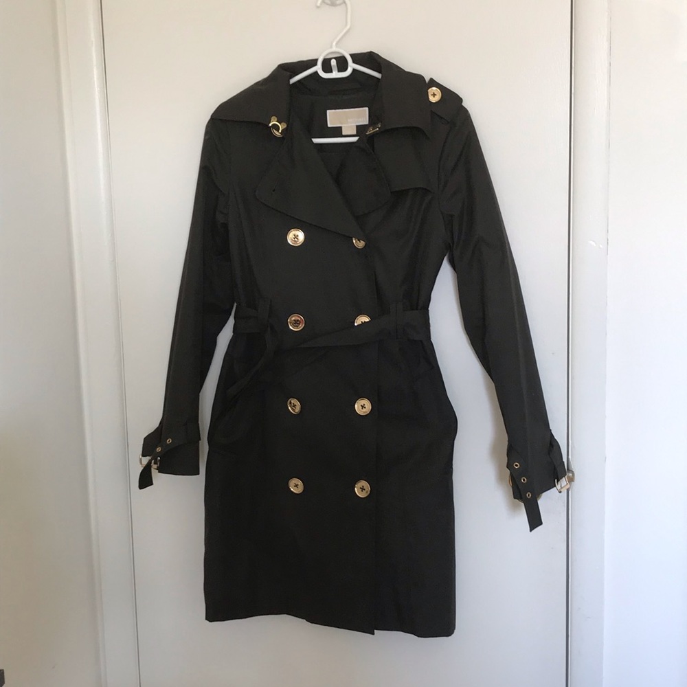 MICHAEL Michael Kors Belted Trench Coat Olive XS